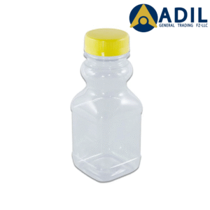Plastic Juice Bottle 250ml Square Shape Lid 145 Pieces