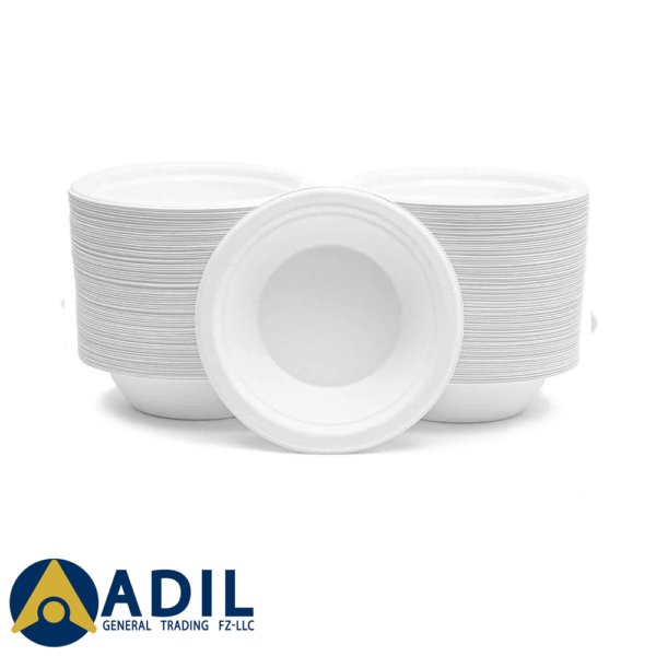 Bagasse Round Bowl White 12 Oz 1X300 Pieces
