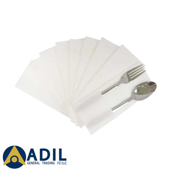 Premium Airlaid Pocket Napkin 40X33CM White 4X65 Pieces