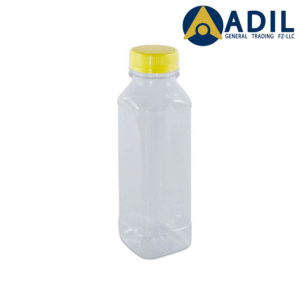 Plastic Juice Bottle 330ml Square Shape Lid 160 Pieces