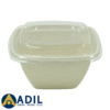 Bagasse Square Shape Bowl 500ML With Lid 600 Pieces