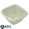 Bagasse Square Shape Bowl 500ML With Lid 600 Pieces