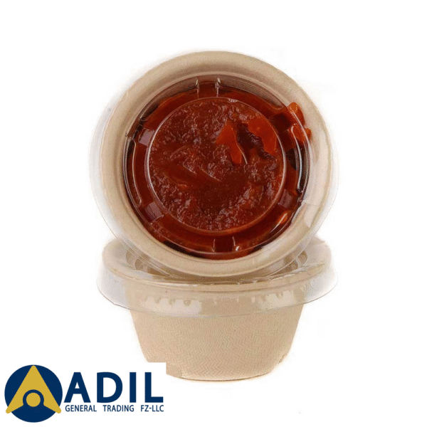 Bagasse Sauce Cup With Clear Lid 4 OZ 1X1000 Pieces