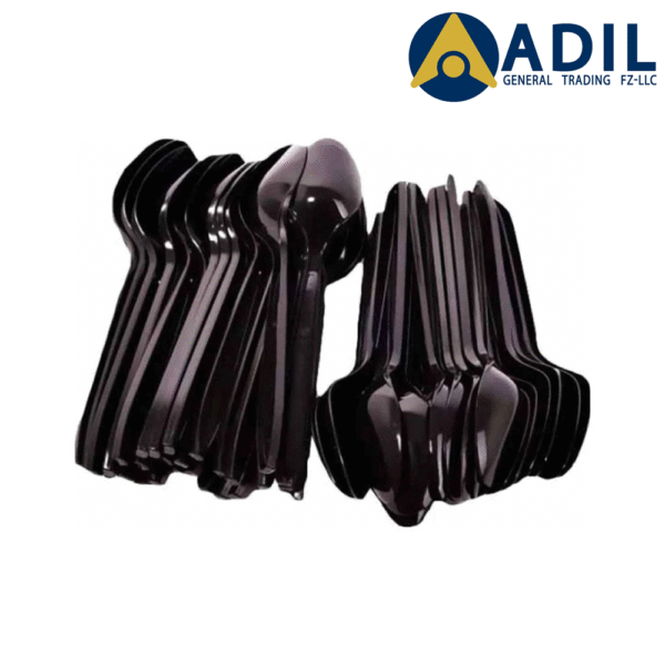 21.1 Disposable Black Plastic Spoon HD 40X50 Pieces