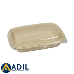 3 Bagasse Container 750ml Pet Lid 1X300 Pieces