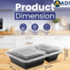 36.1 Microwave Container With Lid 2 Compartment