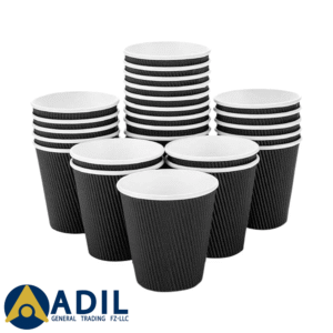 37 Ripple Coffee Cup 8 Ounce Black 1X500 Pieces