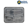Microwave Container With Lid 3 Compartment