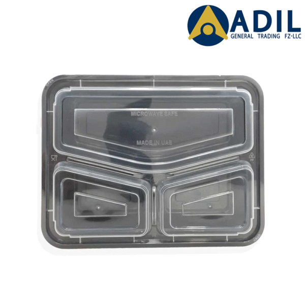 Microwave Container With Lid 3 Compartment