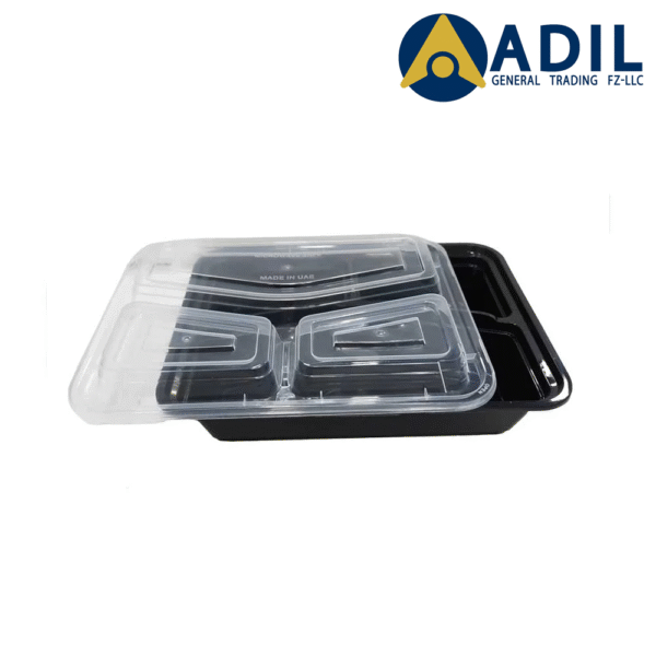 Microwave Container With Lid 3 Compartment