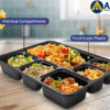 Microwave Container With Lid 6 Compartment