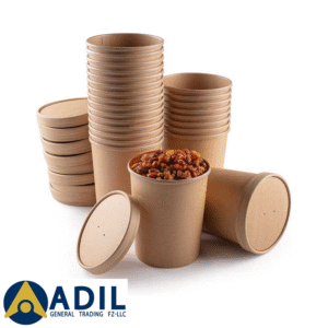 41 Kraft Soup Bowl Brown 32 OZ With Lid 1X500 Pieces