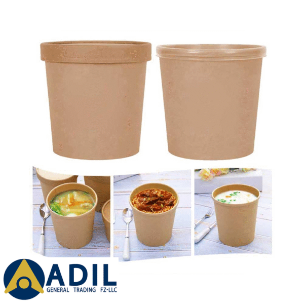 Kraft Soup Bowl Brown 32 OZ With Lid 1X500 Pieces