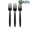 43 Disposable Plastic Fork Black HD 40X50 Pieces