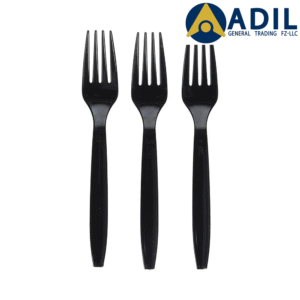 43 Disposable Plastic Fork Black HD 40X50 Pieces