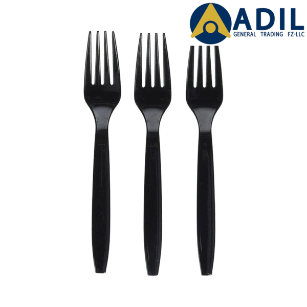 43 Disposable Plastic Fork Black HD 40X50 Pieces