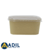 Kraft Paper Container 1000ML PP Lid 1X300 Pieces