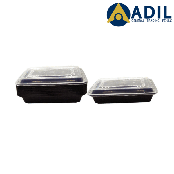 44 Microwave Container Rectangle With Lid 1X150 Pieces