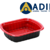 48 Microwave Container Red Black With Lid 1X200 Pieces