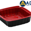 48.1 Microwave Container Red Black With Lid 1X200 Pieces