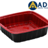 49 Microwave Container Red Black With Lid 1X300 Pieces
