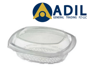50 Clear Salad Container Round Hinged Lid 1X300 Pieces