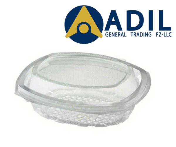 Clear Salad Container Round Hinged Lid 1X300 Pieces