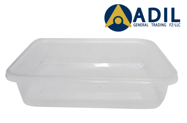 Clear Microwavable Container Rectangle With Lid 1X500 Pieces