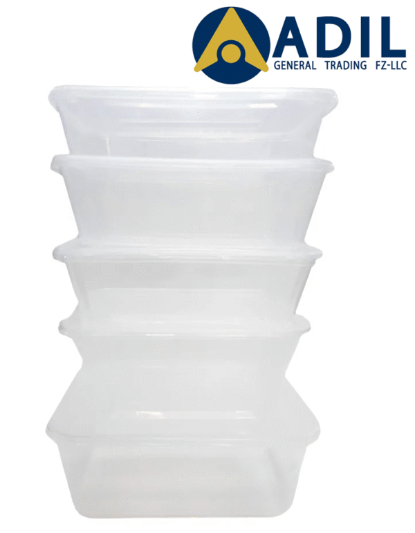 Clear Microwavable Container Rectangle With Lid 1X500 Pieces