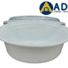 Microwave Container Round White With Lid 1X150 Pieces