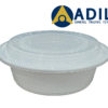 Microwave Container Round White With Lid 1X150 Pieces