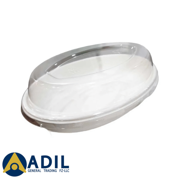 7.3 Bagasse Burrito Bowl White 18 Oz Pet Lid