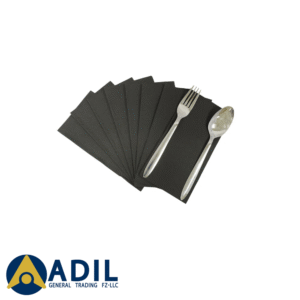 9.1 Premium Airlaid Napkin 40X40CM Black 12X45 Pieces